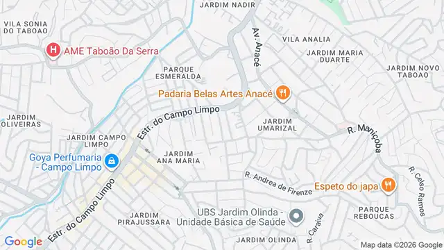 Mapa do bairro Jardim Roni, Sao Paulo - SP