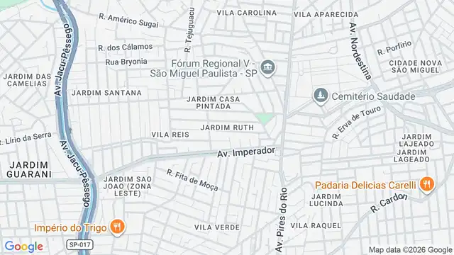 Mapa do bairro Jardim Ruth, Sao Paulo - SP