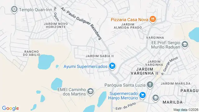 Mapa do bairro Jardim Sabia II, Sao Paulo - SP