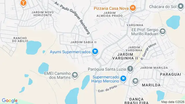 Mapa do bairro Jardim Sabia, Sao Paulo - SP