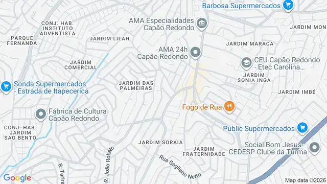 Mapa do bairro Jardim Sagrado Coracao, Sao Paulo - SP