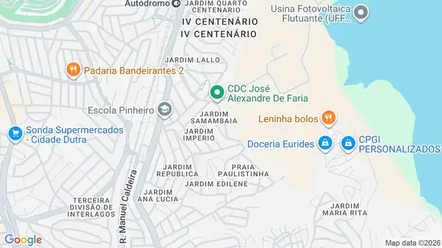 Mapa do bairro Jardim Samambaia, Sao Paulo - SP