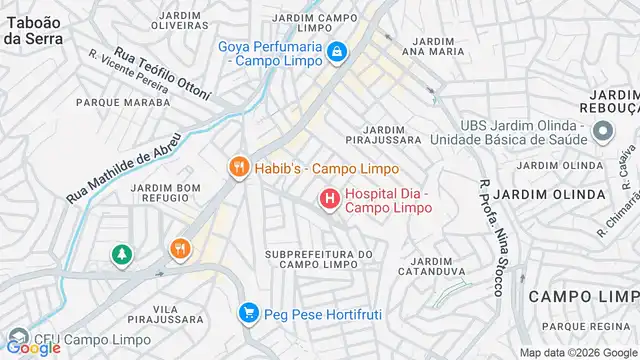Mapa do bairro Jardim Samara, Sao Paulo - SP