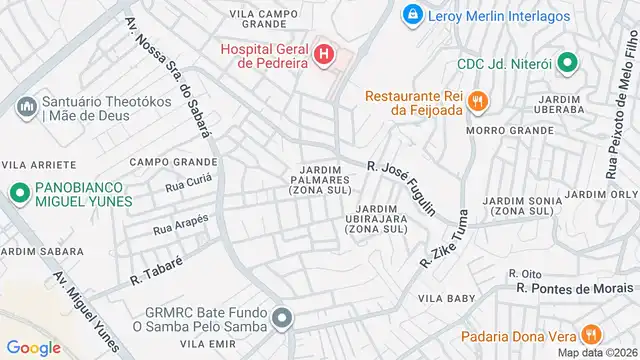 Mapa do bairro Jardim Santa Cruz (Campo Grande), Sao Paulo - SP