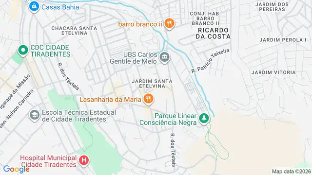 Mapa do bairro Jardim Santa Etelvina, Sao Paulo - SP