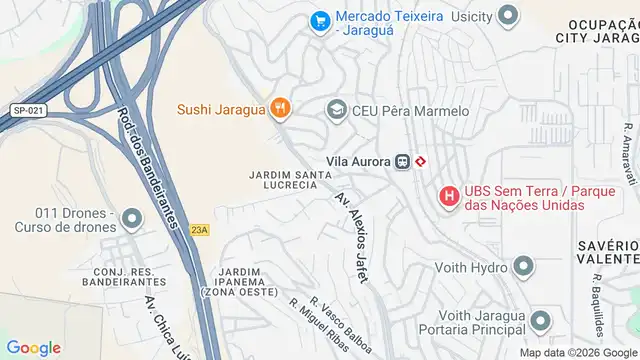 Mapa do bairro Jardim Santa Lucrécia, Sao Paulo - SP