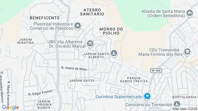 Mapa do bairro Jardim Santo Alberto, Sao Paulo - SP
