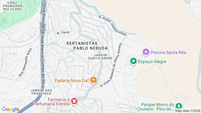 Mapa do bairro Jardim Santo André, Sao Paulo - SP