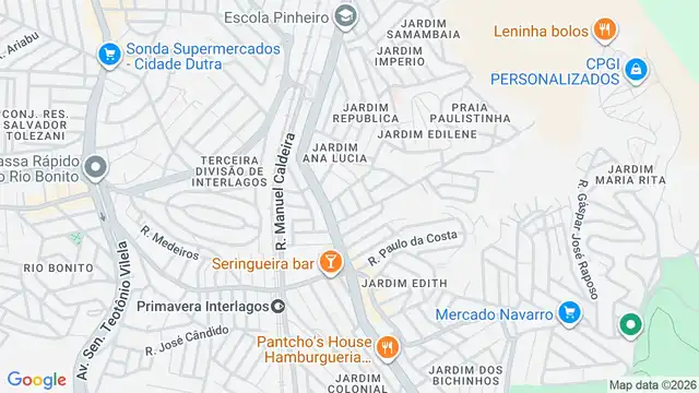 Mapa do bairro Jardim São Benedito, Sao Paulo - SP