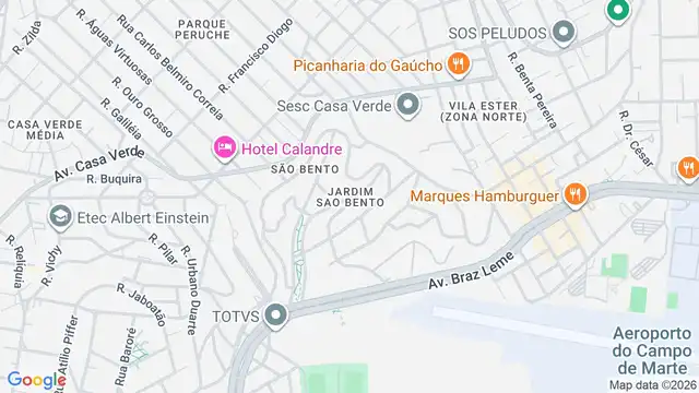 Mapa do bairro Jardim São Bento, Sao Paulo - SP