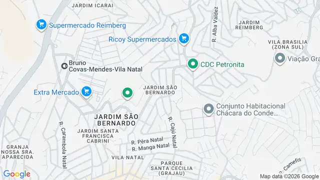 Mapa do bairro Jardim São Bernardo, Sao Paulo - SP