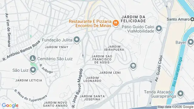 Mapa do bairro Jardim Sao Francisco de Assis, Sao Paulo - SP
