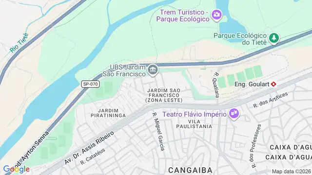 Mapa do bairro Jardim São Francisco (Zona Leste), Sao Paulo - SP