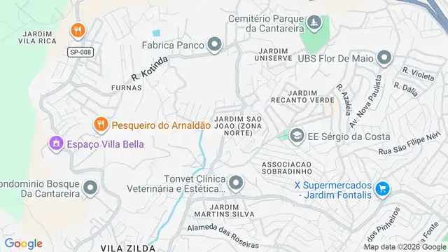 Mapa do bairro Jardim São João (Zona Norte), Sao Paulo - SP