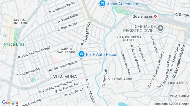 Mapa do bairro Jardim São João, Sao Paulo - SP