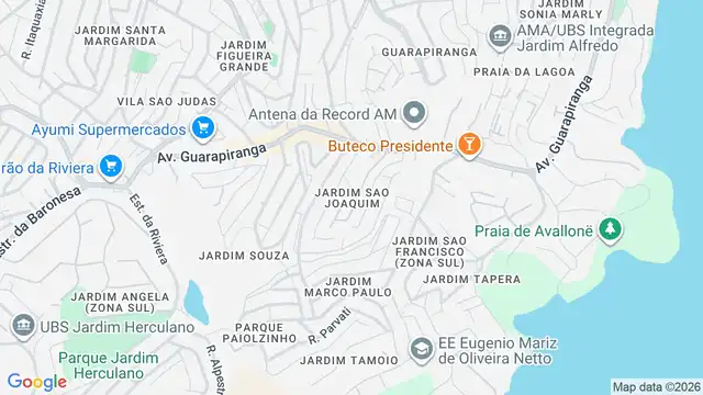 Mapa do bairro Jardim São Joaquim, Sao Paulo - SP