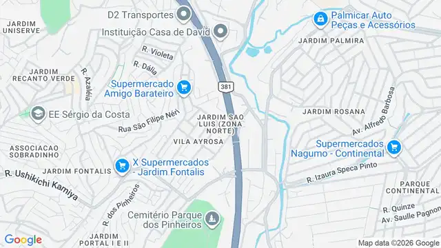 Mapa do bairro Jardim São Luís (Zona Norte), Sao Paulo - SP