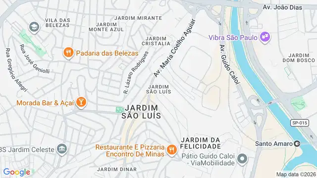 Mapa do bairro Jardim São Luís, Sao Paulo - SP