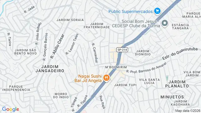 Mapa do bairro Jardim Sao Manoel, Sao Paulo - SP
