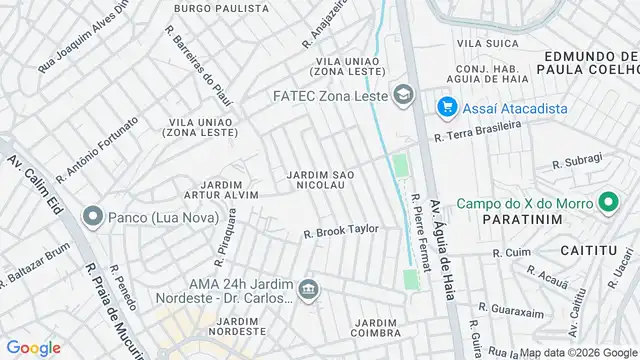 Mapa do bairro Jardim São Nicolau, Sao Paulo - SP