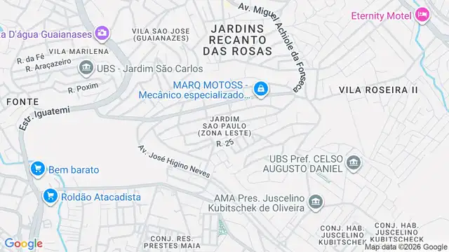 Mapa do bairro Jardim São Paulo(Zona Leste), Sao Paulo - SP
