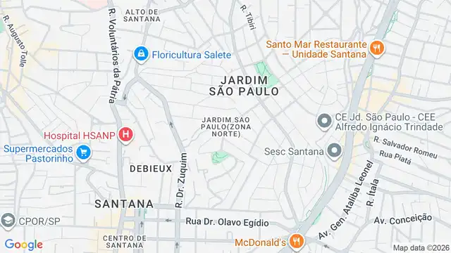 Mapa do bairro Jardim São Paulo(Zona Norte), Sao Paulo - SP