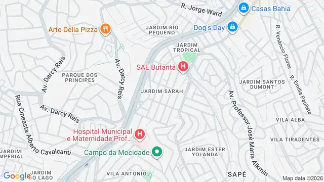 Mapa do bairro Jardim Sarah, Sao Paulo - SP