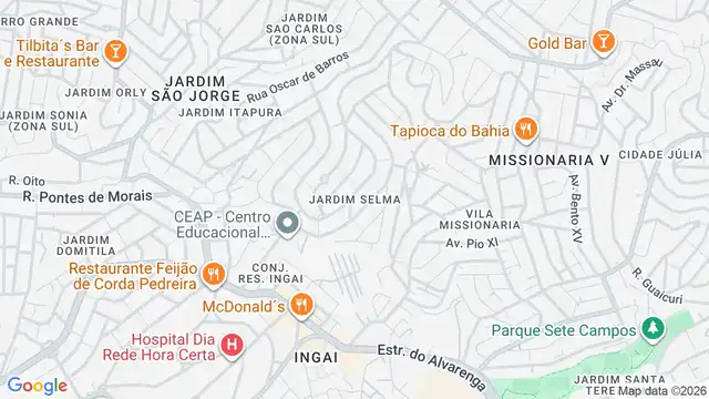 Mapa do bairro Jardim Selma, Sao Paulo - SP