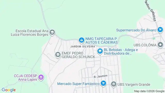 Mapa do bairro Jardim Silveira, Sao Paulo - SP