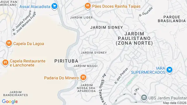 Mapa do bairro Jardim Sydney, Sao Paulo - SP