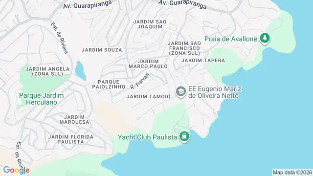 Mapa do bairro Jardim Tamoio, Sao Paulo - SP