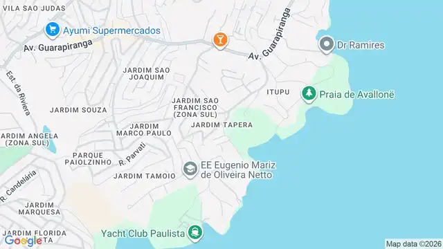 Mapa do bairro Jardim Tapera, Sao Paulo - SP