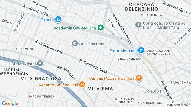 Mapa do bairro Jardim Thealia, Sao Paulo - SP