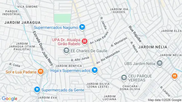 Mapa do bairro Jardim Tua, Sao Paulo - SP