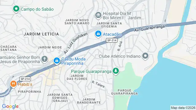 Mapa do bairro Jardim Tupa, Sao Paulo - SP