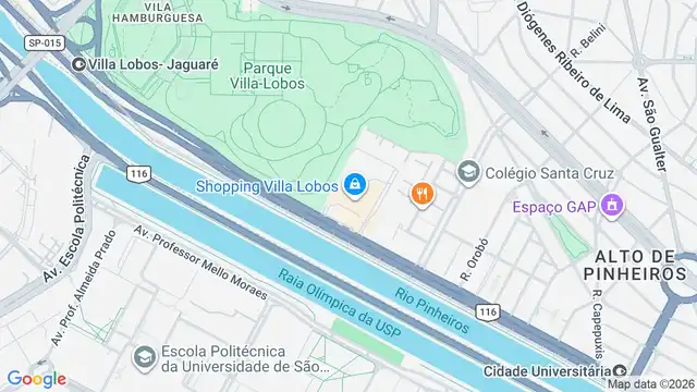 Mapa do bairro Jardim Universidade Pinheiros, Sao Paulo - SP