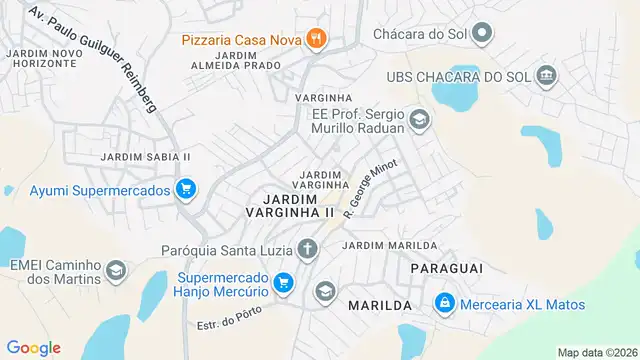 Mapa do bairro Jardim Varginha, Sao Paulo - SP