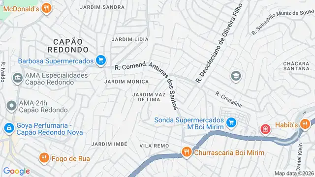 Mapa do bairro Jardim Vaz de Lima, Sao Paulo - SP