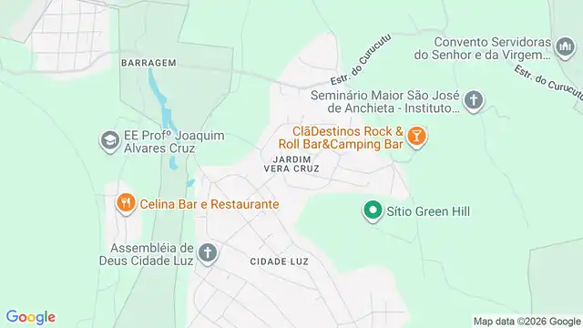 Mapa do bairro Jardim Vera Cruz (Parelheiros), Sao Paulo - SP