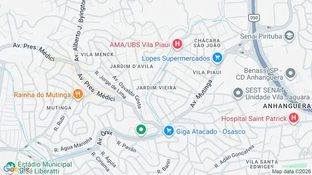 Mapa do bairro Jardim Vieira, Sao Paulo - SP