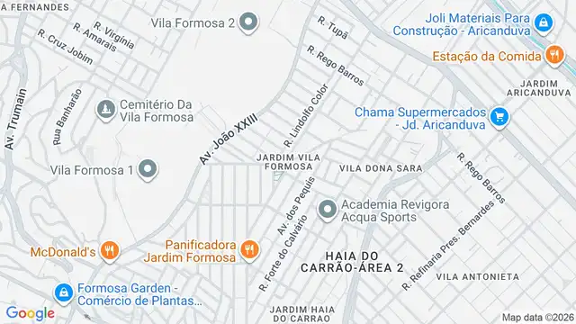 Mapa do bairro Jardim Vila Formosa, Sao Paulo - SP