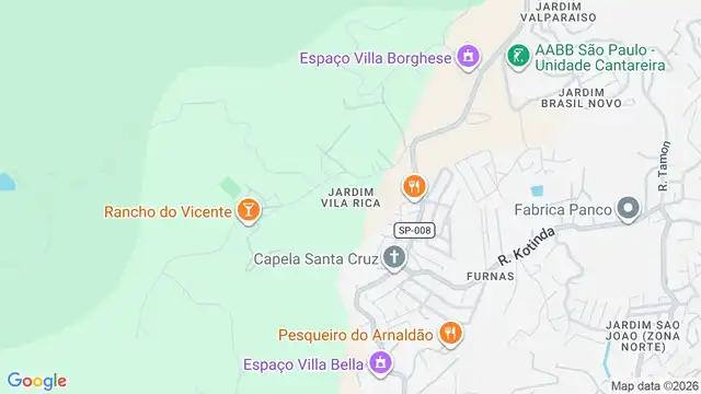 Mapa do bairro Jardim Vila Rica, Sao Paulo - SP