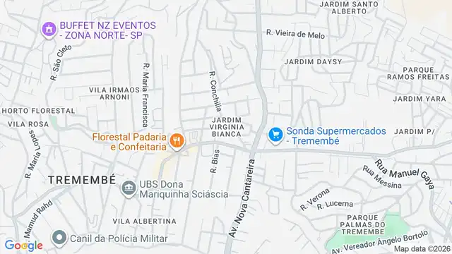 Mapa do bairro Jardim Virginia Bianca, Sao Paulo - SP