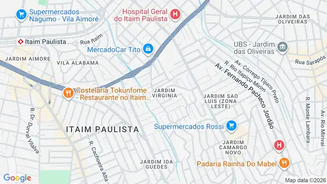 Mapa do bairro Jardim Virginia, Sao Paulo - SP