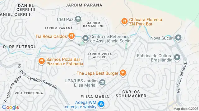 Mapa do bairro Jardim Vista Alegre, Sao Paulo - SP