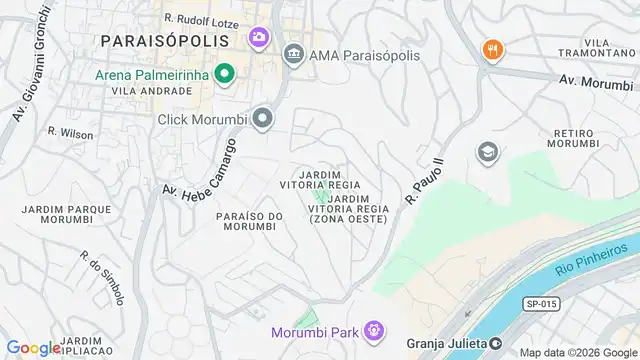 Mapa do bairro Jardim Vitoria Regia, Sao Paulo - SP