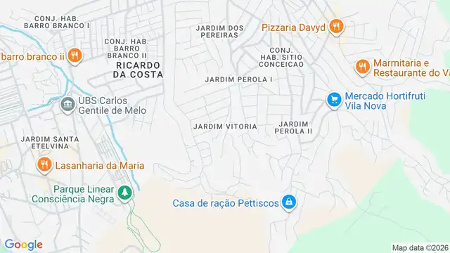 Mapa do bairro Jardim Vitoria, Sao Paulo - SP