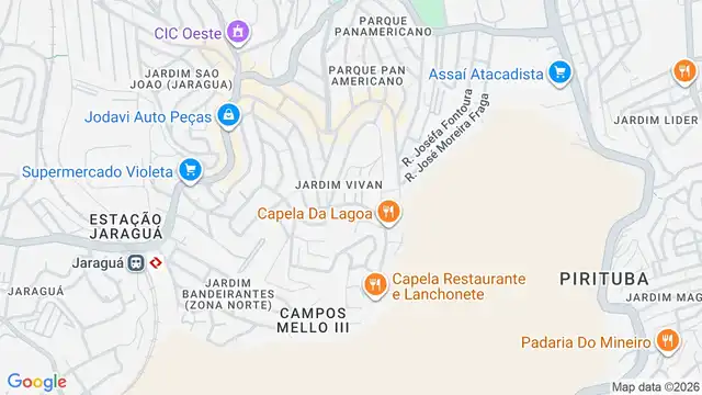 Mapa do bairro Jardim Vivan, Sao Paulo - SP