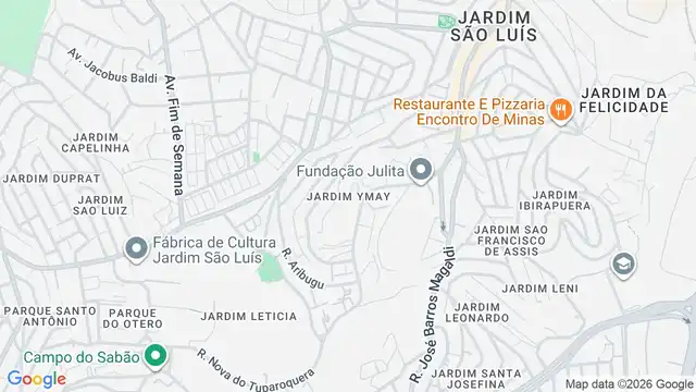 Mapa do bairro Jardim Ymay, Sao Paulo - SP