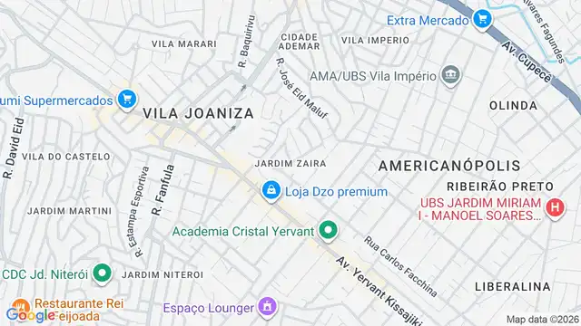 Mapa do bairro Jardim Zaira, Sao Paulo - SP